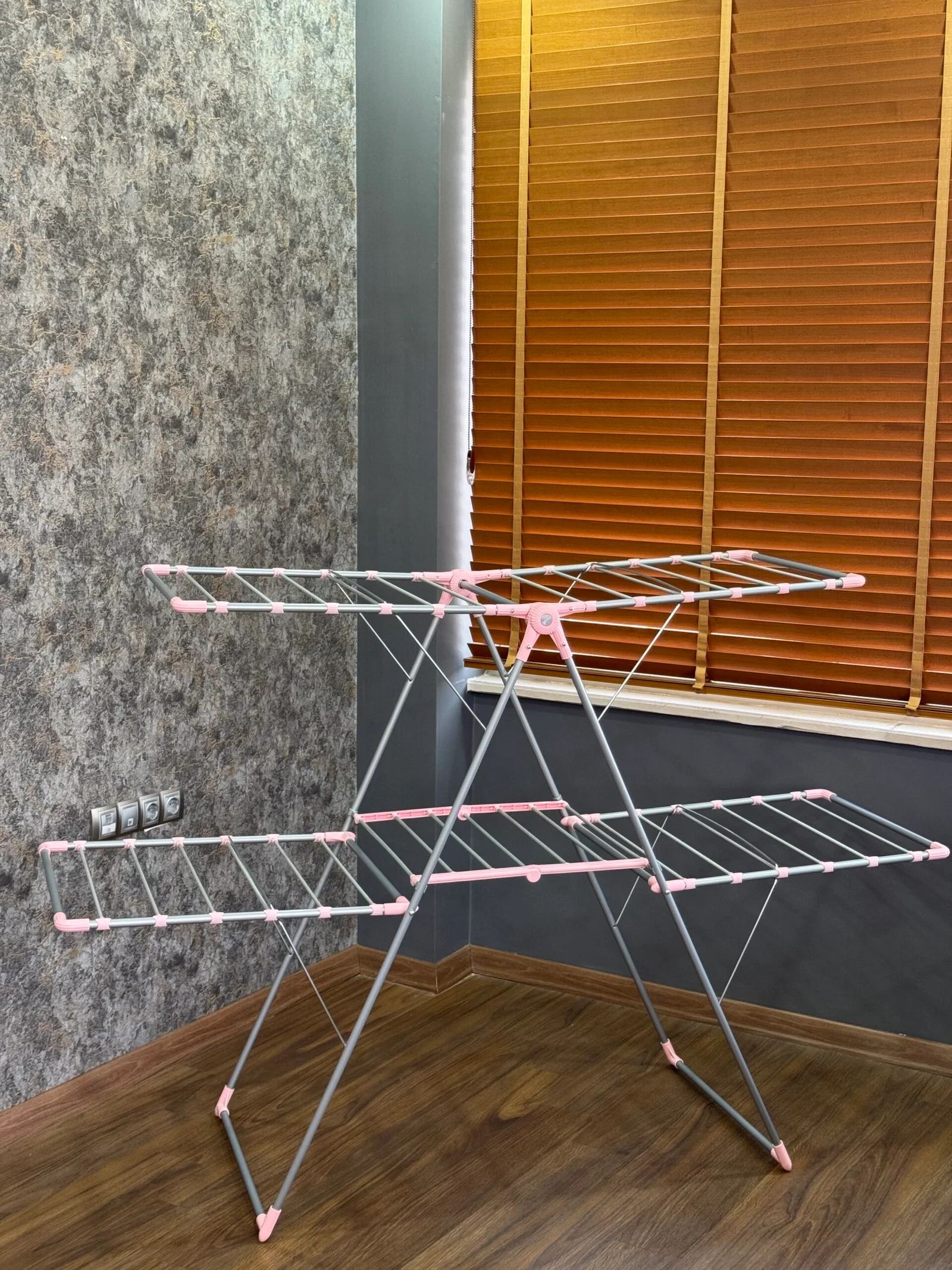 Çamaşır Kurutmalık Askılığı Olita Özel Pp Kaplama Demir Boru Alüminyum Çitalı 2 Iki Katlı Çamaşırlık